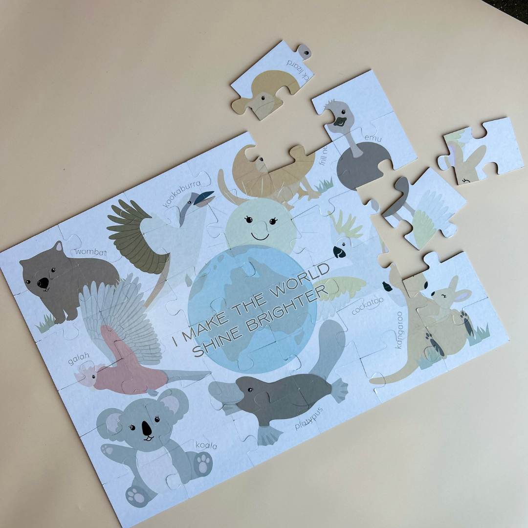 Australian Animals Affirmations Puzzle - Double Sided