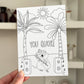 Colouring Greeting Card- Quokka, Australian Souvenir gift