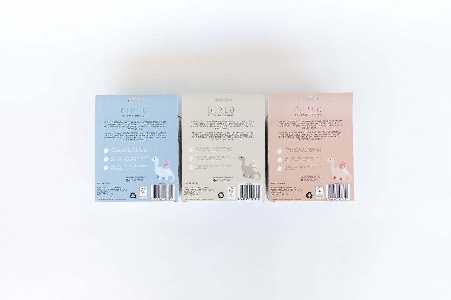 Diplo the Dino-Dragon Natural Rubber Teether