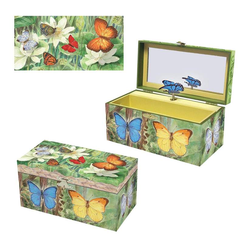 Jewellery Box (Music Box) blue butterfly