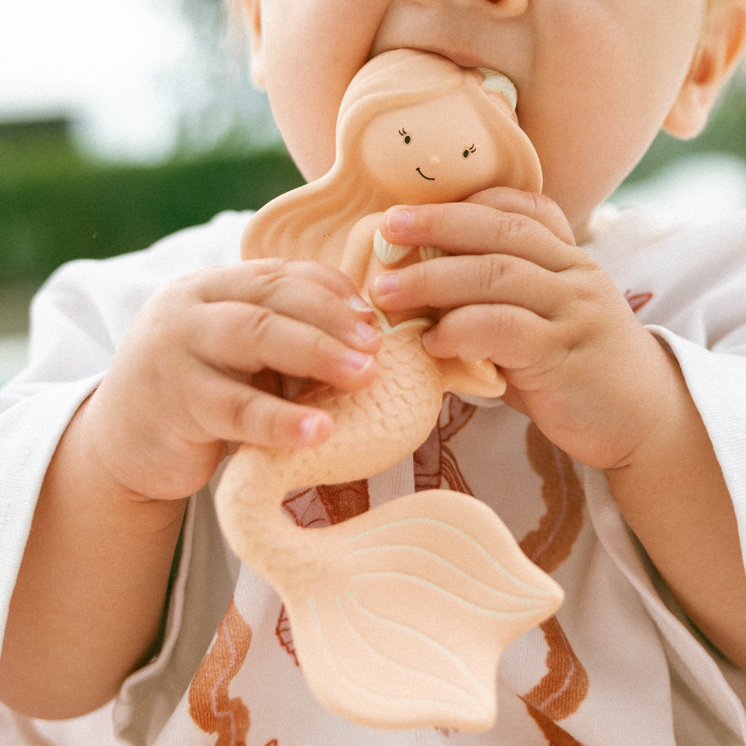 Maeve the Mermaid Natural Rubber Teether